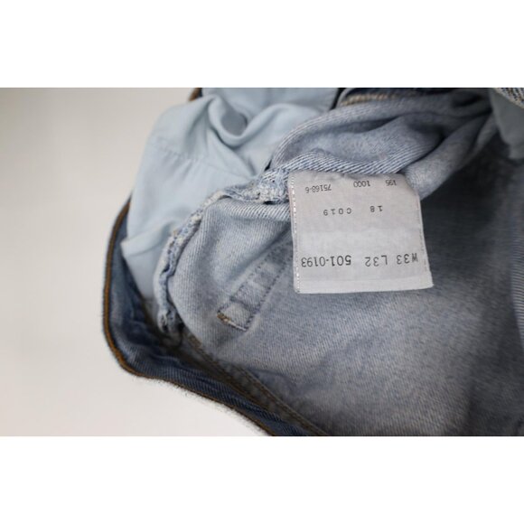 Vintage Y2K 2000 Levis 501xx Mens 33x32 Distressed Button Fly Original Fit Jeans - Picture 14 of 16